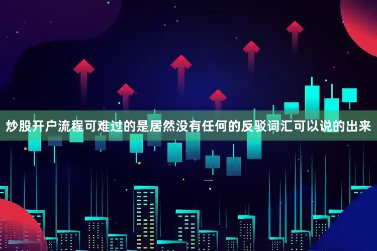 炒股开户流程可难过的是居然没有任何的反驳词汇可以说的出来