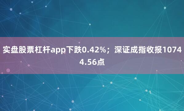 实盘股票杠杆app下跌0.42%；深证成指收报10744.56点
